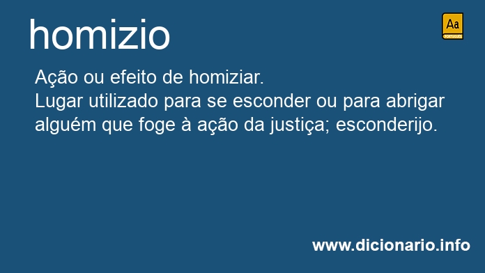 Significado de homizio