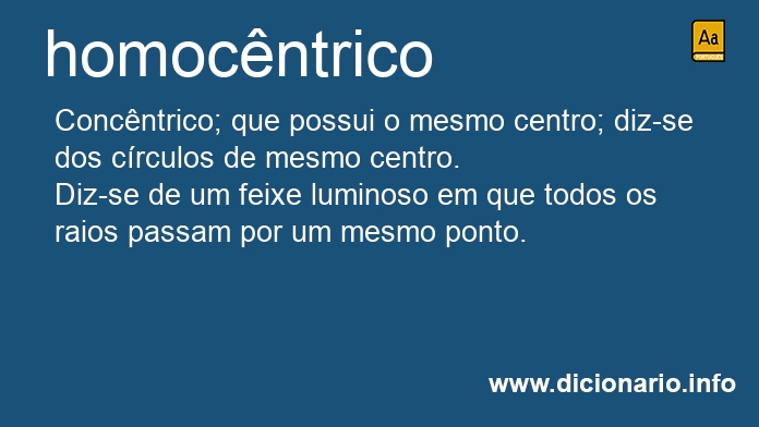 Significado de homocntrica