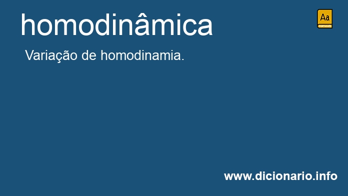Significado de homodinmica