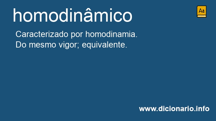 Significado de homodinmico