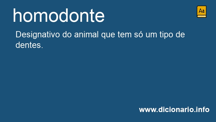 Significado de homodonte