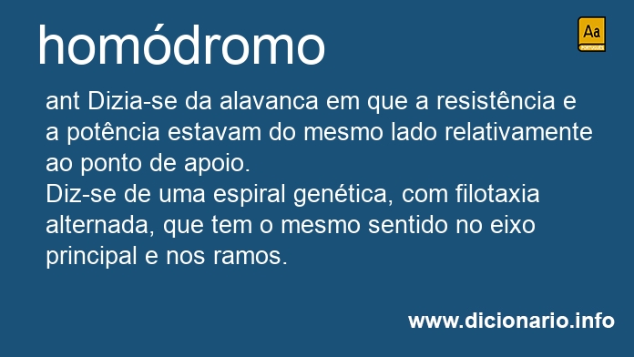 Significado de homdromo