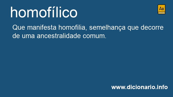 Significado de homoflico