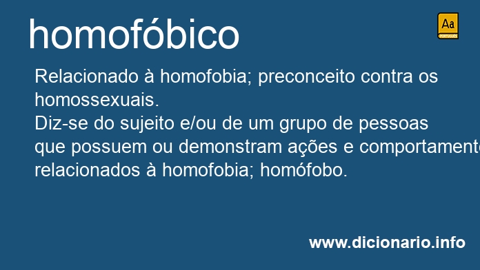 Significado de homofbicos