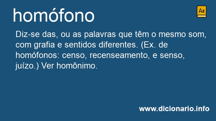 Significado de homfona