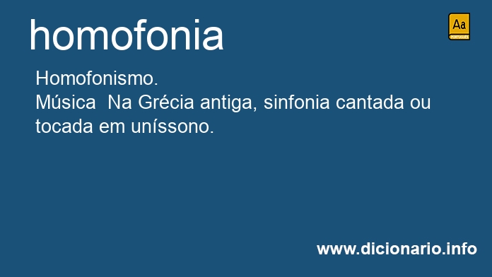 Significado de homofonia