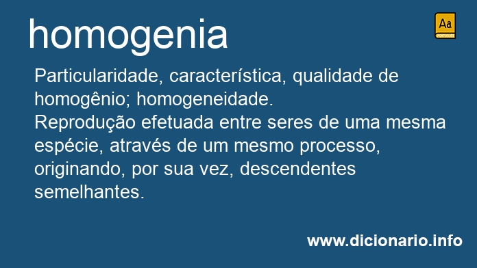 Significado de homogenias