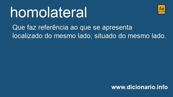 Significado de homolateral