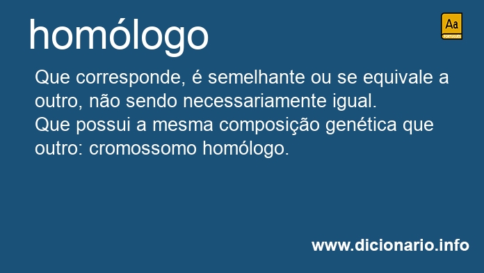 Significado de homloga