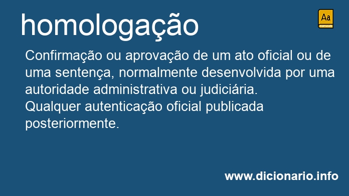 Significado de homologao