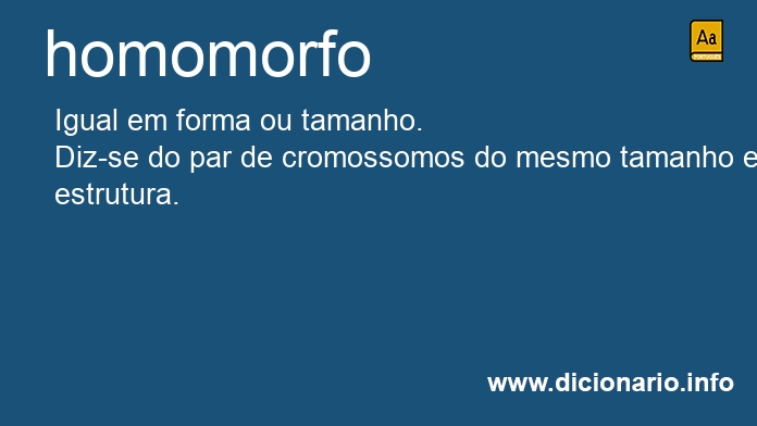 Significado de homomorfa