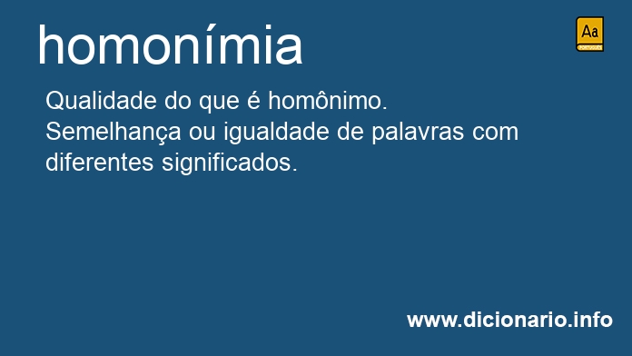 Significado de homonmias