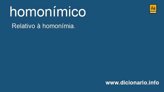 Significado de homonmico