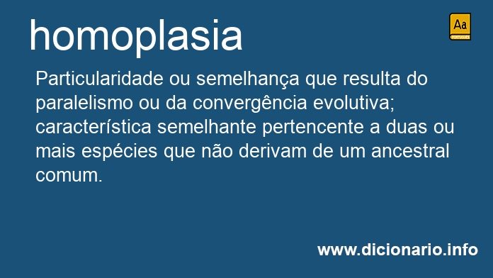 Significado de homoplasia