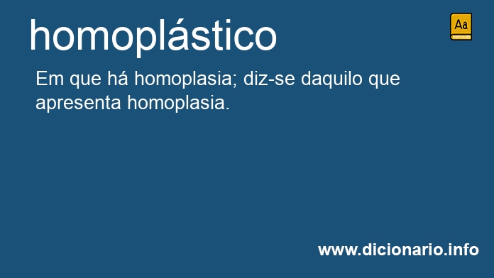 Significado de homoplstico