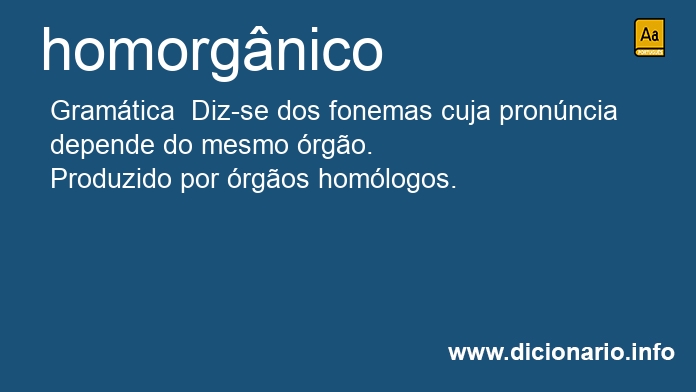 Significado de homorgnica