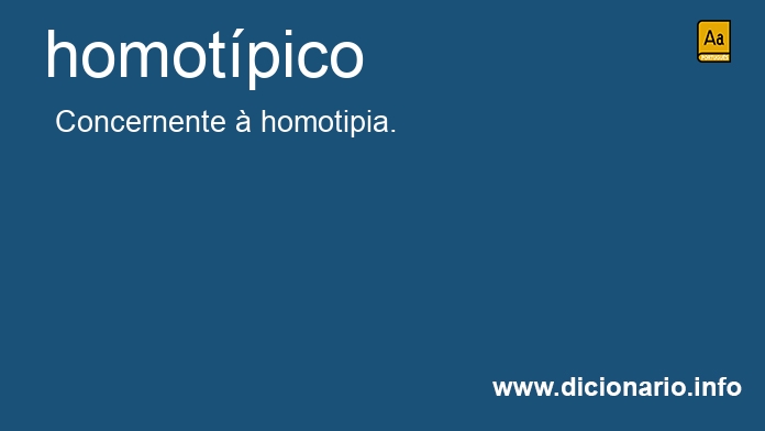 Significado de homotpica