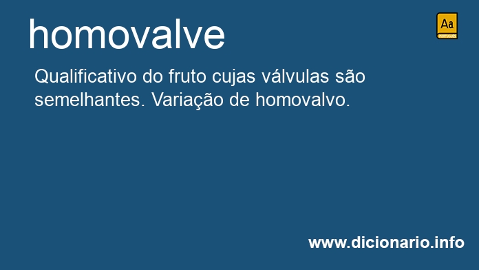 Significado de homovalve