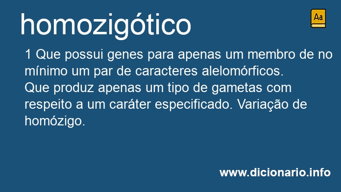 Significado de homozigtico