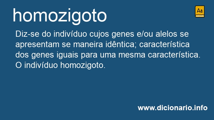 Significado de homozigotos