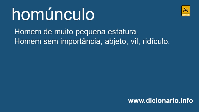 Significado de homnculo