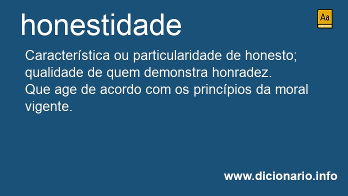 Significado de honestidade