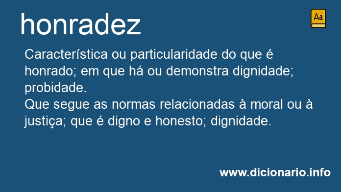 Significado de honradez