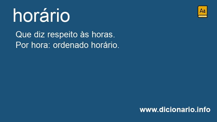 Significado de horrio