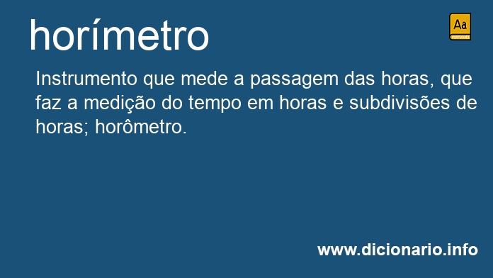 Significado de hormetro