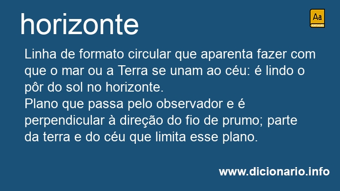 Significado de horizonte