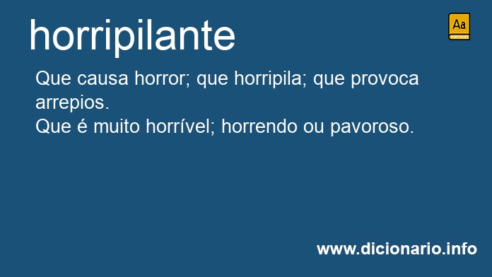 Significado de horripilantes