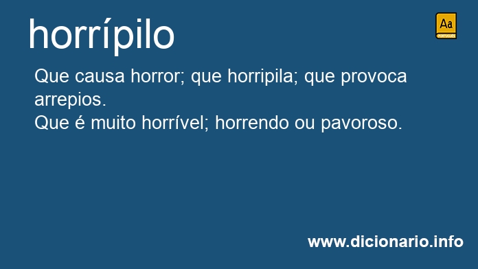 Significado de horrpilo