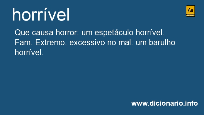 Significado de horrvel