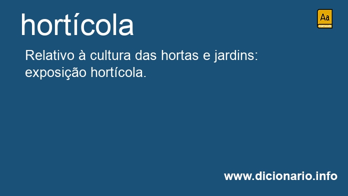 Significado de hortcolas