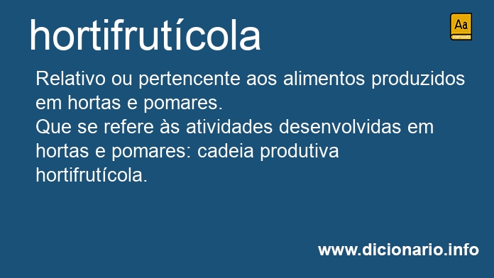 Significado de hortifrutcolas