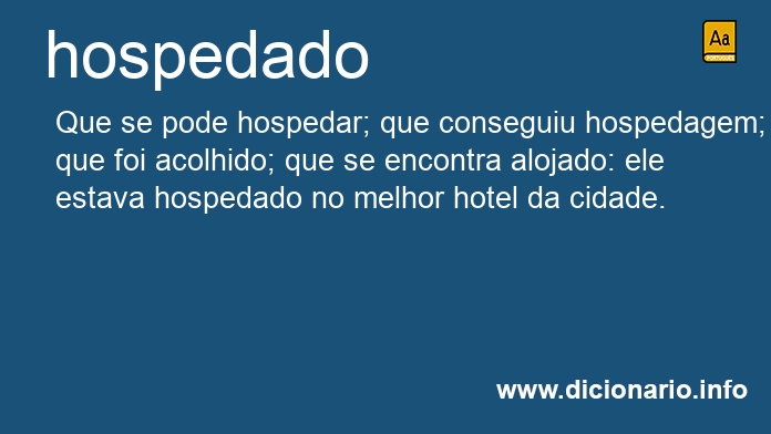 Significado de hospedado