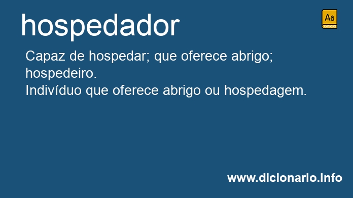 Significado de hospedadora