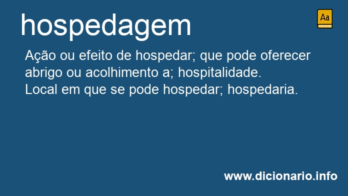 Significado de hospedagens