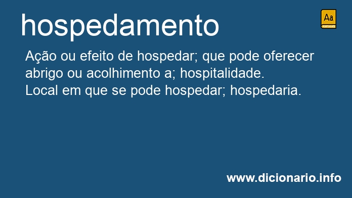 Significado de hospedamento