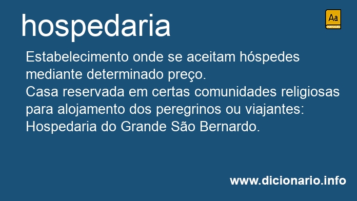 Significado de hospedaria