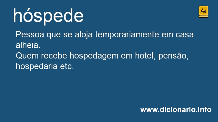 Significado de hspede