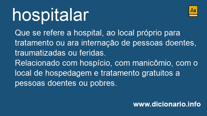 Significado de hospitalei