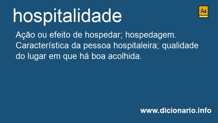 Significado de hospitalidade