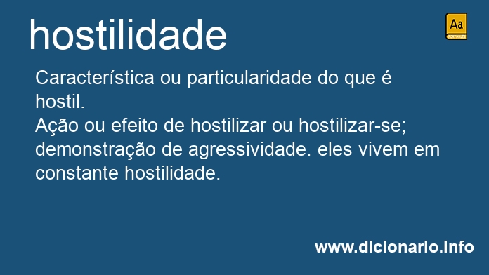 Significado de hostilidade