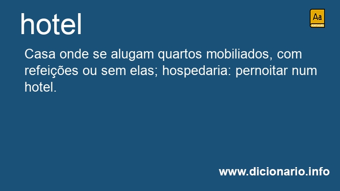 Significado de hotel