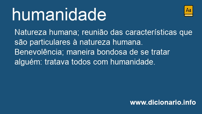 Significado de humanidade