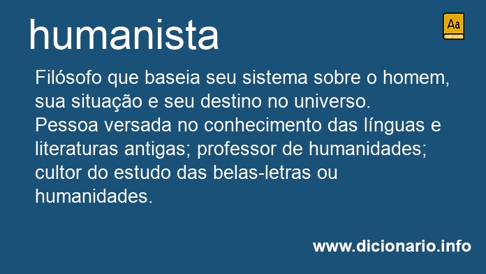 Significado de humanistas