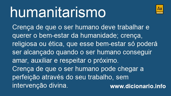 Significado de humanitarismo