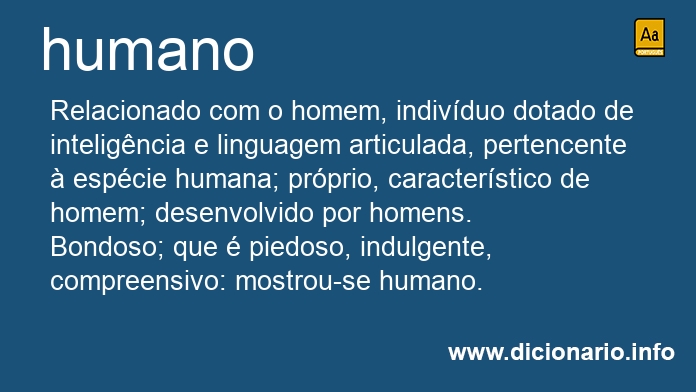 Significado de humano