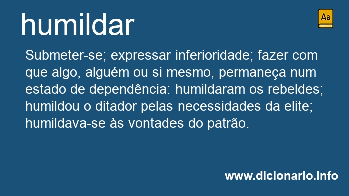 Significado de humildarei